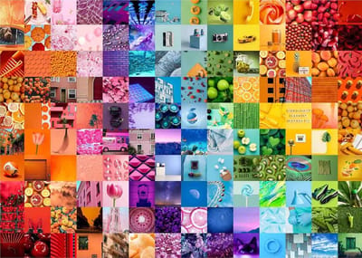 Brain Tree - Vibrant Tiles 1000 Piece Puzzle for Adults: With Droplet Technology for Anti Glare & Soft Touch