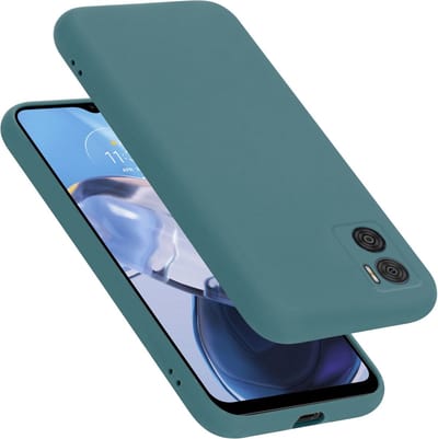 Cadorabo Hoesje geschikt voor Motorola MOTO E22 / E22i in LIQUID GROEN - Beschermhoes gemaakt van flexibel TPU silicone Case Cover