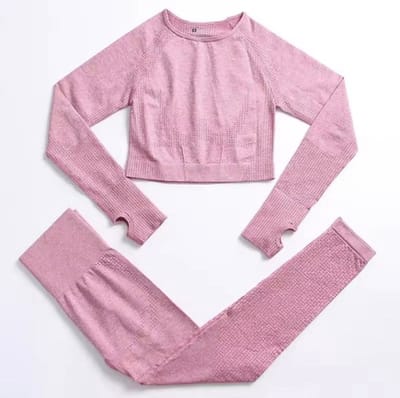Sportlegging met Top - Sportset - Legging met hoge taille -Roze - Small - Loungewear Set - Yoga Pants set en Topje - Sportsetje - Hip sportset - CHPN