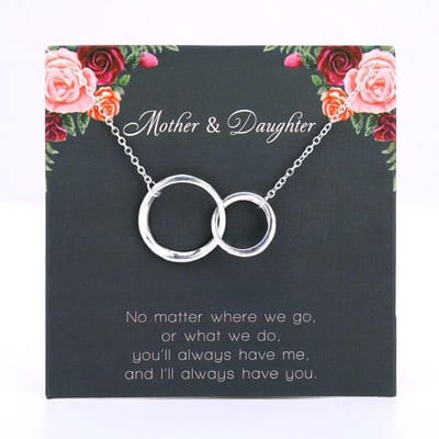 Dames halsketting | Halsketting met verbondenheid symbol | Kerst cadeau | Moederdag cadeau | Vrouwen halsketting | 45 cm + 4 cm verstelbaar