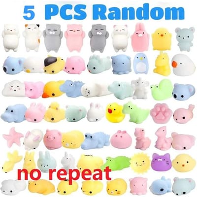 50-5 Stuks Hoge Kwaliteit Kawaii Hoge Kwaliteit Squishies Hoge Kwaliteit Mochi Hoge Kwaliteit Dier Hoge Kwaliteit Antistress Speelsets Hoge Kwaliteit Stress gray