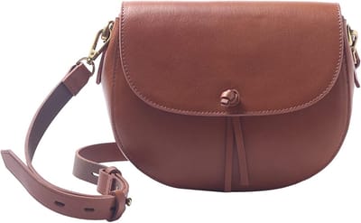 Leren Schoudertas - Dames Handtas - Dagelijks Gebruik - Afneembare Band - 25x18x8 cm - Bruin