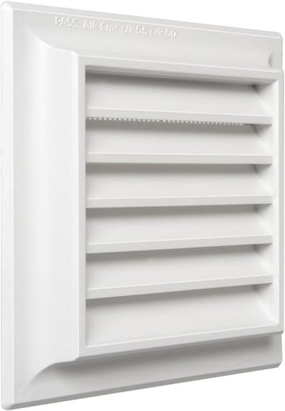Vierkant Ventilatie Rooster Kunststof Wit 140x140 mm