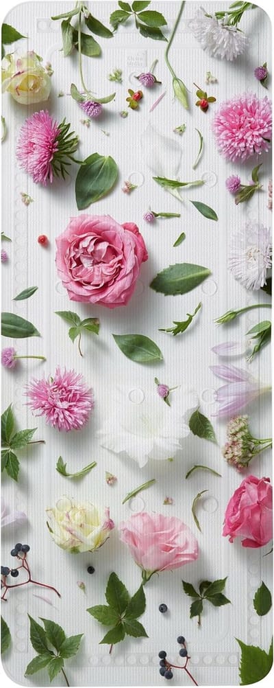 Kleine Badmat met Bloemenmotief - 36 x 92 cm, Antislip en Veiligheid