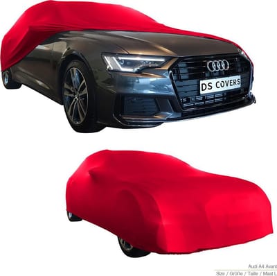 BOXX Autohoes Binnen – Stationwagon Pasvorm – Premium Stretch Garagehoes voor Optimale Bescherming – Rood – Maat M – DS COVERS