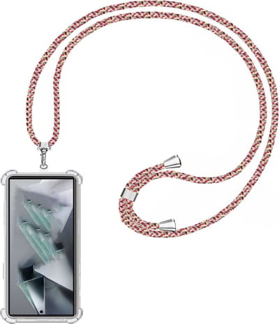 Telefoonkoord + Hoesje Geschikt voor Samsung Galaxy S24 Ultra - Lengte Verstelbaar - Telefoonketting - Shock Proof Case - Meerkleurig