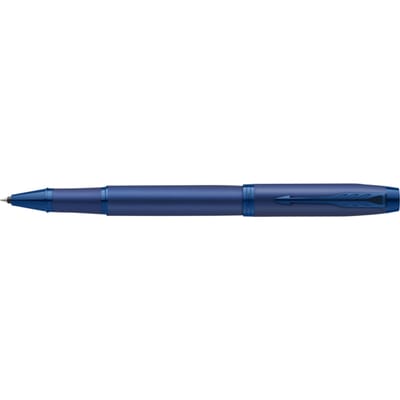 Parker IM Monochrome rollerballpen | zwarte inkt | blauwe afwerking en details | fijne punt | geschenkverpakking