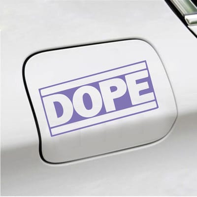 Bumpersticker - Dope - 7,4 X 14,8 - Paars