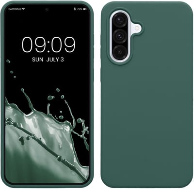 kwmobile telefoonhoesje geschikt voor Samsung Galaxy A36 5G - Hoesje met siliconen coating - Smartphone case in dennengroen