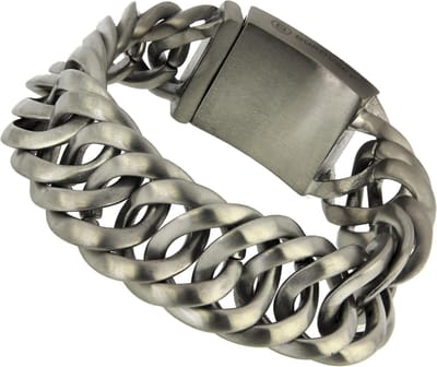 Bukovsky - Geborstelde Stalen Heren Armband - "Prestige" - 20 cm - Zilverkleur - Geborsteld - Mat - Rvs - 316L Stainless Steel
