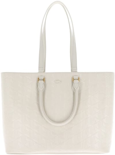 LACOSTE Schoudertas Handtas Maheki Shopping Bag Bone White Crème