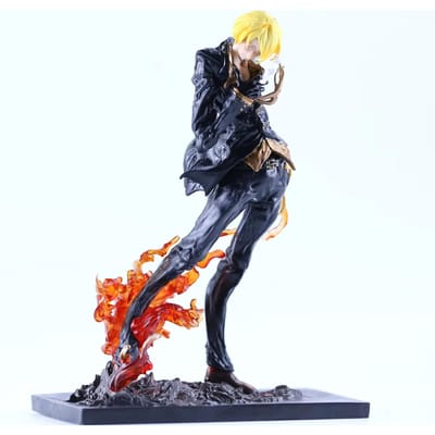 One Piece Anime Figuur Vinsmoke Sanji Staand en Trappend Model Pvc Standbeeld Collectie Bureau Decoratie Ornament Duurzaam Speelgoed zwart