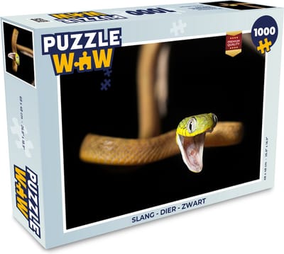 Puzzel Slang - Dier - Zwart - Legpuzzel - Puzzel 1000 stukjes volwassenen