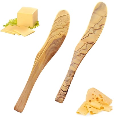 NTH products- Botermessen Set - Houten Botermessen - Tafelmes voor Boter/Kaas - Klein Broodmes - Milieuvriendelijk/Duurzaam - Eenvoudig Ontwerp - Kaasmessen