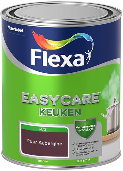 Flexa - Easycare Keuken - Puur Aubergine - Mengverf - 1 L