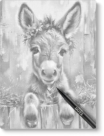 Ezeltje | Dot painting | 30x40cm | Dot painting | Oh My Dotz | Dots stippen | Diamond painting & Schilderen op nummer alternatief | Happy hobby