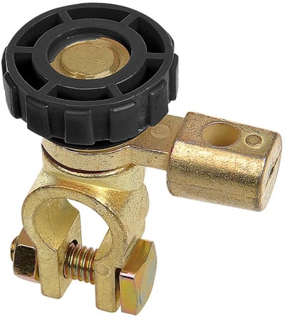 ProPlus Accupoolklem met stroomonderbreker - haaks - Ø 17,5 mm - minpool - anti-diefstal