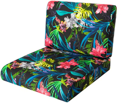 Hobbygarden Tuinkussen Nel Kleurrijke Bladeren 50x50cm - Geschikt voor oa Wicker tuins-set & Stoelen - Waterafstotend - Uv Bestendig