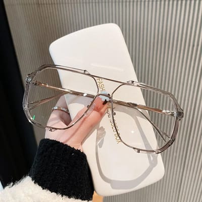 Modieuze Herenstijl Gepersonaliseerd Dubbele Brug Geïntegreerd Groot Frame Optische Kwaliteit Bril UV400 Uniseks Model Buiten Strand Zonnebrillen