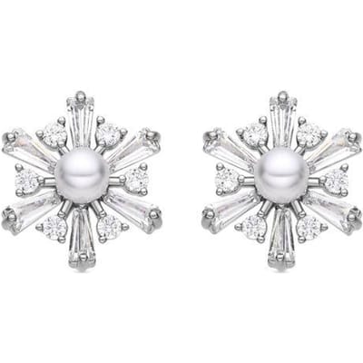 Luxenter oorbellen met witte parel zilver afwerking - Leth
