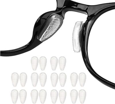 10 paar transparante antislip neuspads voor brillen en zonnebrillen, zelfklevend en comfortabel