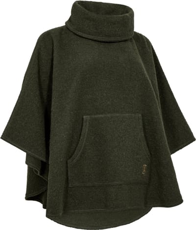 Deerhunter Lady Wilder Poncho - Loden Wood Scandinavische poncho Dames poncho One size