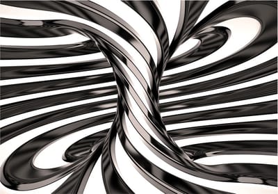 Fotobehang - Black and white swirl.