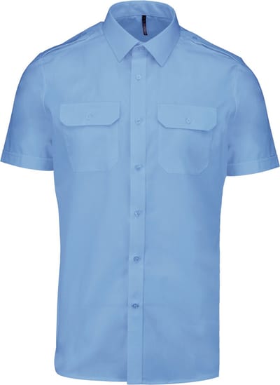 Kariban Herenpilootoverhemd korte mouwen K503 - sky blue - XXL