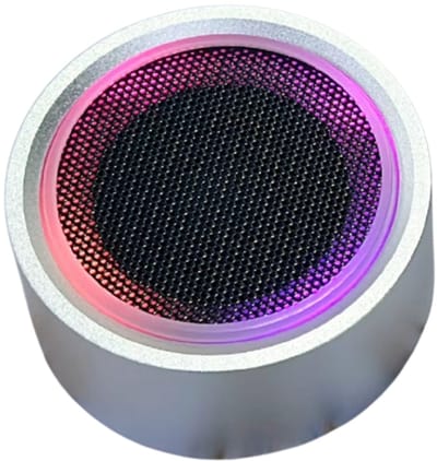 MagShake RGB Bluetooth Speaker – Mini Speaker met Magneetvoet – Shake Control – IPX7 Waterproof – TWS Stereo – 5–7 Uur Speeltijd -Zilver V2