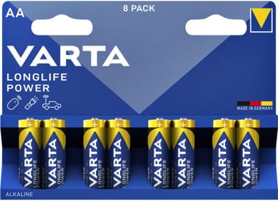 Varta Longlife Power Alkaline Batterijen AA - 8 x 8 stuks - Voordeelverpakking