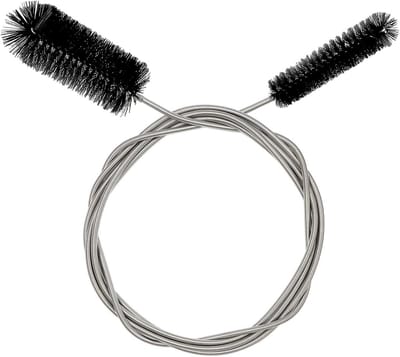 Flexibele Reinigingsborstel - Afvoer Ontstopper - Verstopping Verhelpen - Dubbele Kop - 200 cm - Zwart