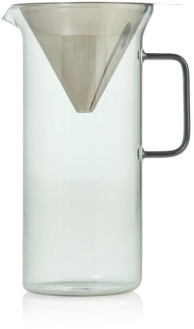 AdHoc Impact Pour Over Koffiepot – Borosilicaatglas & RVS – Herbruikbaar Filter – Handmatige Koffiezetter – 1L