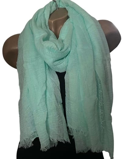 Dames effen kleur sjaal 69# aqua