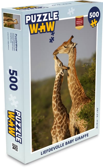 Puzzel Giraf - Boom - Kalf - Portret - Legpuzzel - Puzzel 500 stukjes