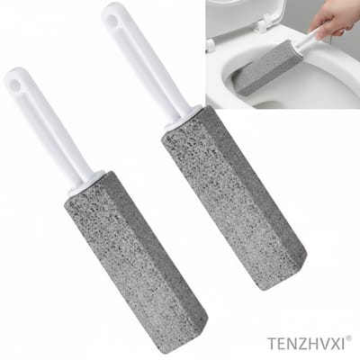 Puimsteen Voor Wc - Toiletborstel - TENZHVXI® - Verwijdert Roest En Hardnekkige Vlekken - Ergonomische Handgreep Met Ophanggat - Veilig Voor Tegels En Sanitair - Geschikt Voor Badkamer Keuken En Zwembad