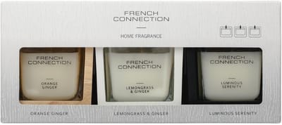 Houten Omranding Geur Kaarsen Set | Elegant Herbruikbaar Houder | Langdurige Brandduur | Cadeauset (3x50G, Citroengras & Gember, Oranje & Gember, Luminieus)