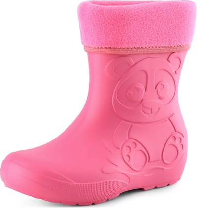Ladeheid Kinder Regenlaarzen - Thermo Rubberlaarzen Vederlicht - EVA - LA-CA-PandaWinter - Roze - 24/25