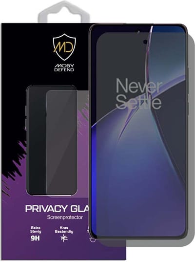MobyDefend Screenprotector - Geschikt voor OnePlus Nord CE 4 - HD Privacy Glass Screensaver
