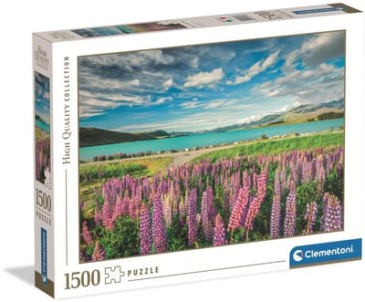 Clementoni - Puzzel - 1500 Stukjes - Lupines aan Lake Tekapo - Puzzel Voor Volwassenen - High Quality Collection
