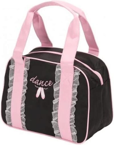 Dancer Dancewear® Ballet tas met rushes | Danstas | Tasje voor ballet | Voor kinderen | Zwart