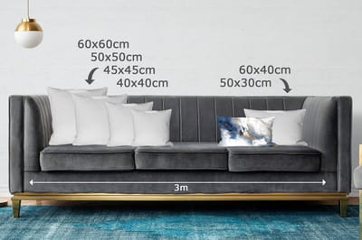 Sierkussens - Kussentjes Woonkamer - 50x30 cm - Blauw - Modern - Marmer - Abstract - Goud