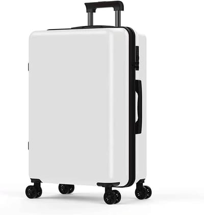 Harde Koffer - Reiskoffer Trolley - Veilig Reizen - Geïntegreerd Cijferslot - 40x58x25cm - Wit