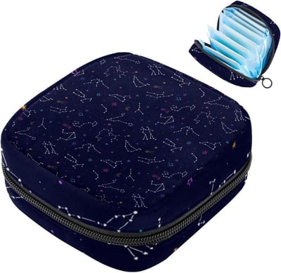 Maandverband Tas - Tampon Houder - Privacy Beschermen - Grote Capaciteit - 12 x 17 x 17 cm - Gekleurd