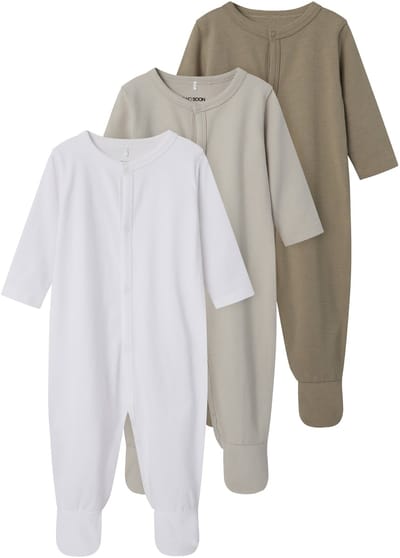 NAME IT - TBNSLEEPSUIT 3P FEET SOLID NOOS - Baby - Pyjamas