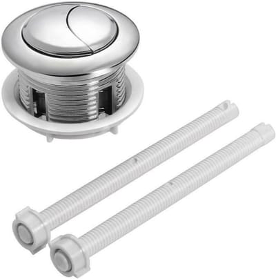 Toiletspoelknop - Dubbele drukknop - Toilet repareren - Universeel passend - 48 mm - Chroom