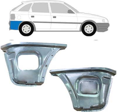 Reparatiepaneel achter hoek voor Opel Astra F 1991-2002 / Links + Rechts / Set