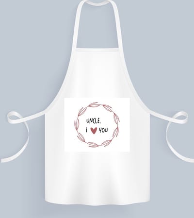 Akyol - uncle i love you Keukenschort - Oom - de liefste oom - verjaardagscadeau - verjaardag - cadeau - cadeautje voor oom - oom artikelen - kado - geschenk - gift - 82 bij 71 cm