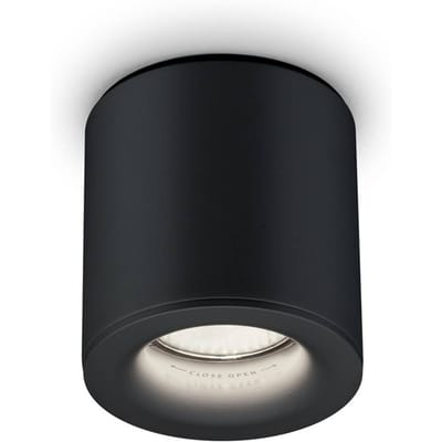 Helestra Lot buiten plafondlamp, IP65, zwart