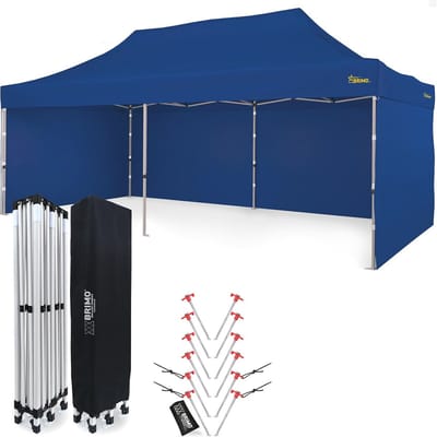 Waterdichte partytent 3x6m met zijwanden en grondpennen voor tuinfeest