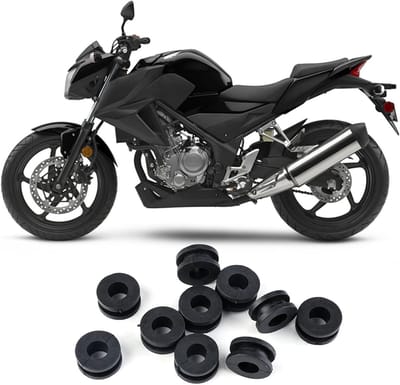 Rubber Washers voor Motorfietsen - Set van 10 Stuks - ABS Zwart - Duurzaam en Waterdicht